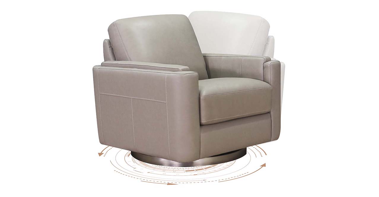 Elm Swivel Leather Chair